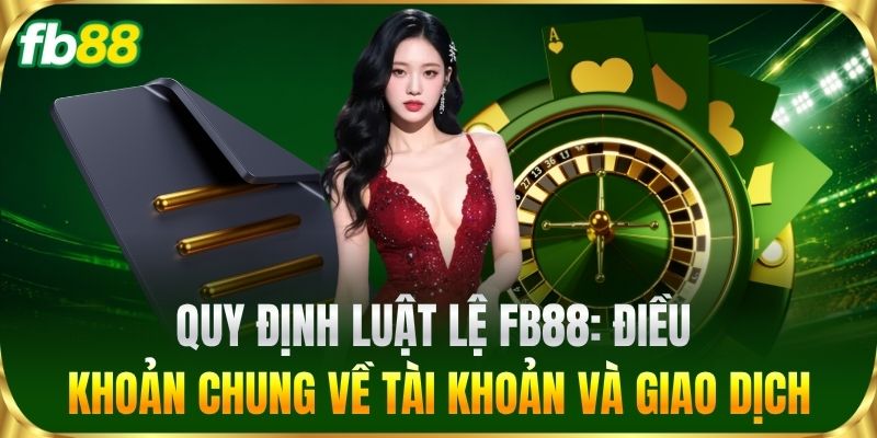 Quy Định Luật Lệ 1 Quy Định Luật Lệ FB88: Điều khoản chung về tài khoản và giao dịch