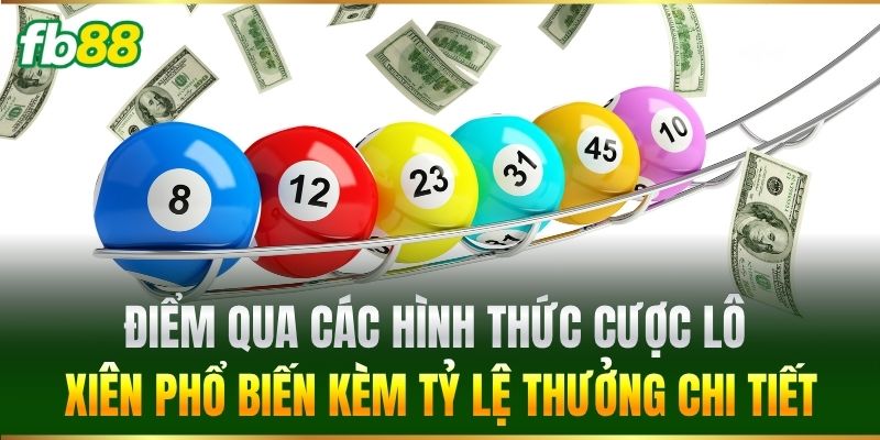 Lô Xiên - Phương Pháp Chốt Số Chuẩn Từ Chuyên Gia FB88 2 Điểm qua các hình thức cược Lô Xiên phổ biến kèm tỷ lệ thưởng chi tiết